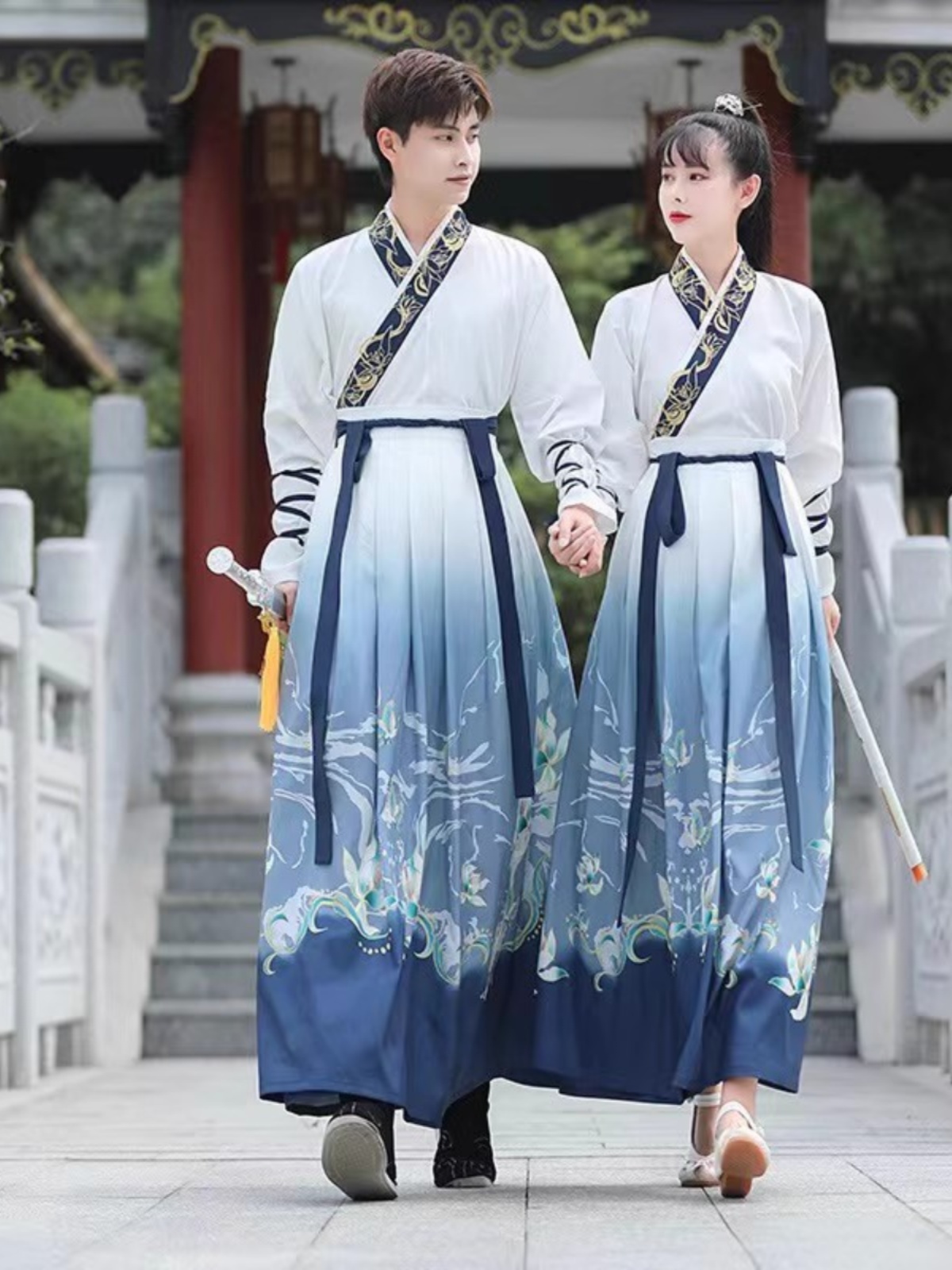 RENTAL OF HANFU FOR MEN AND WOMEN COUPLES AUTUMN GAMES OPENING CEREMONY COSTUMES CHORUS GRADUATION PHOTOS PERFORMANCE COSTUMES RENTAL
