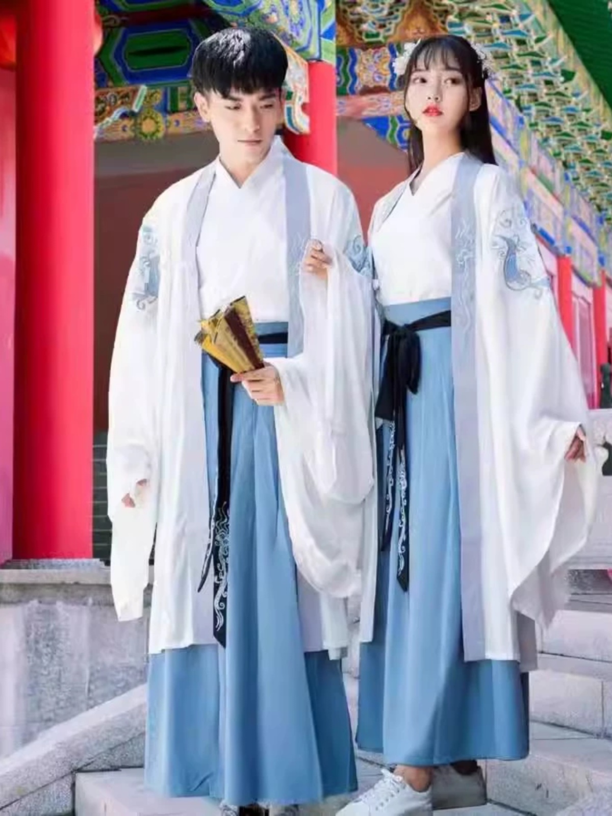 RENTAL OF HANFU FOR MEN AND WOMEN COUPLES AUTUMN GAMES OPENING CEREMONY COSTUMES CHORUS GRADUATION PHOTOS PERFORMANCE COSTUMES RENTAL