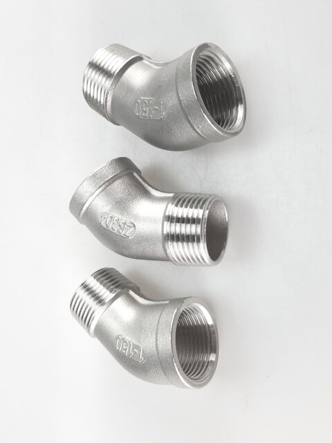 304 stainless steel 45 degree inner and outer wire elbow/inner and outer tooth thread elbow/2 minutes 4 minutes 6 minutes 1 inch 1.2 inch 2 inch