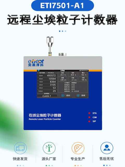 ETI7501-01E在线远程智能尘埃粒子计数器无尘监测etiedt奕泰净科