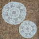Retro British afternoon black tea cup small mat lace embroidery hollow lace European desktop recreational style