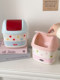 Creamy style desktop trash can cute high-value home living room office with lid storage cute mini trash can