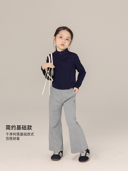一秋妈女童2026秋季新款运动风拉链短外套中大儿童修身时髦洋气 — 4