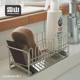 Japanese Frost Mountain 304 Stainless Steel Kitchen Sponge Drain Rack Countertop Storage Shelf Baisha Storage Shelf Cup Rack