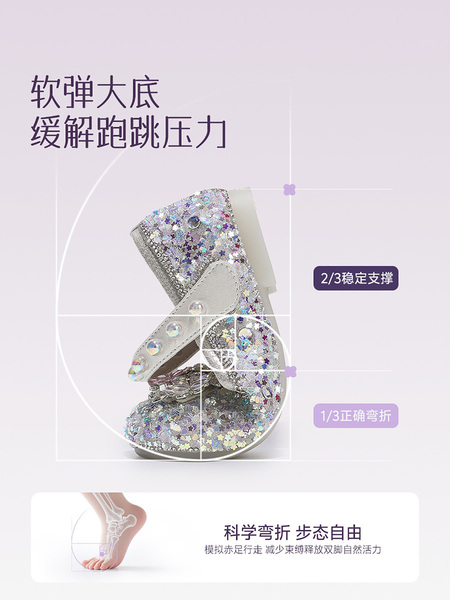 女童水晶公主鞋2026新款皮鞋儿童水晶鞋软底女宝宝鞋子亮晶晶夏秋 — 5
