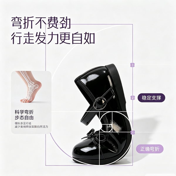 女童公主黑色小皮鞋2026秋季新款小女生时尚舞台鞋中小童软底单鞋 — 4