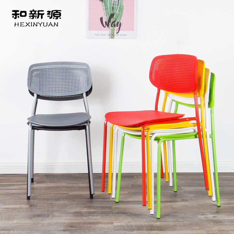 PLASTIC CHAIR BACKREST MODERN MINIMALIST HOME THICKENED DINING CHAIR DINING TABLE CHAIR NORDIC CREATIVE SIMPLE TRAINING INS