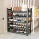 Household door floor-standing steel shoe rack simple entrance door rear shoe cabinet storage artifact multi-layer iron art exhibition