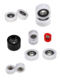 Guide wheel rubber-packed plastic bearing rubber wheel roller-packed plastic nylon small pulley wear-resistant high load-bearing track POM