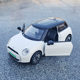 Colorful Perforation 1 28 BMW Mini Cooper alloy car model with charging pile sound and light toys