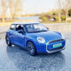 Colorful Perforation 1 28 BMW Mini Cooper alloy car model with charging pile sound and light toys