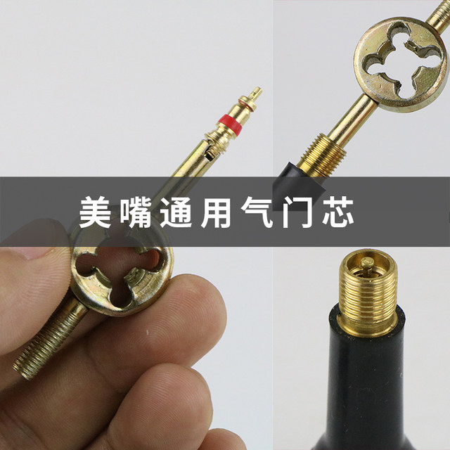 纯铜气门芯汽车轮胎气门针扳手钥匙电瓶电动自行车摩托车充气嘴帽
