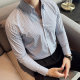 2022 Spring and Automne New Men's Striped Textured Cotton Shirt Long Manche à manches longues