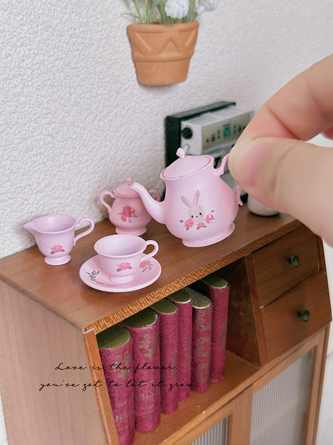 INS style teapot/creative pattern DIY tea set doll house accessories mini mini model toy D570