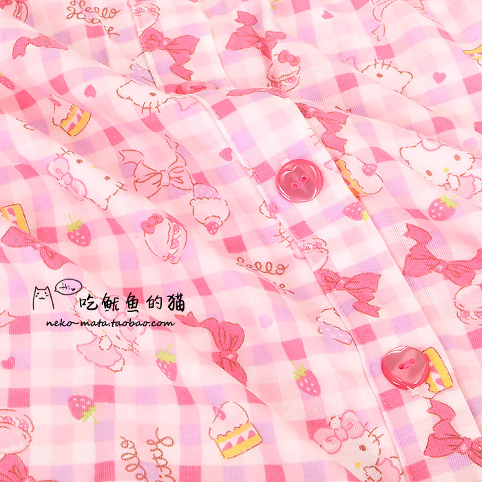 CLEARANCE NON-REFUNDABLE 90 100 KITTY POLYESTER COTTON CARDIGAN PULLOVER LONG SLEEVES PANTS SPRING AND AUTUMN LOUNGEWEAR PAJAMA PANTS