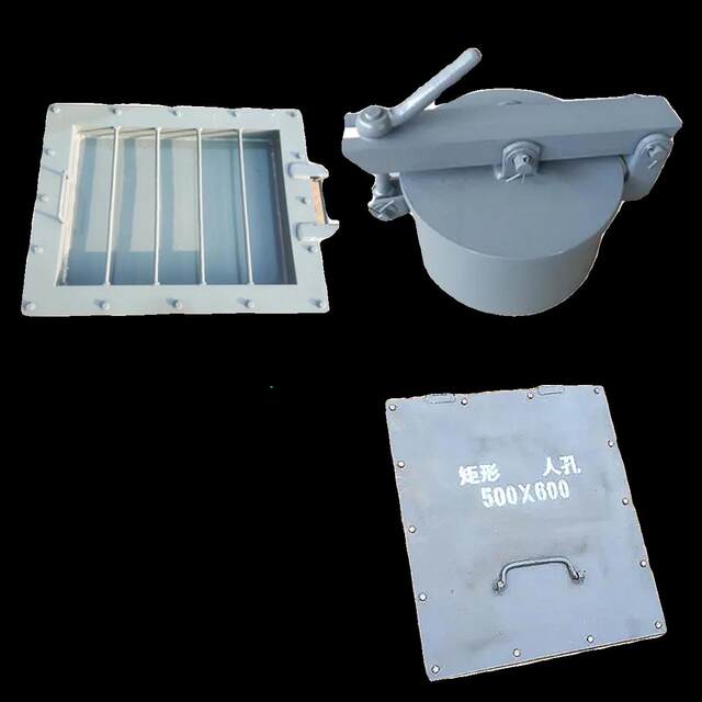 DN250 normal pressure quick opening hand hole carbon steel rotary handle round 150 maintenance manhole 500*600 rectangular thermal insulation manhole
