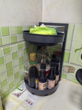 Storage Rack Countertop Rotating Kitchen Home from Yomiego