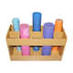 Yoga mat storage rack wooden cabinet basket barrel basket fitness carpet rack Pilates storage tool storage rack household use