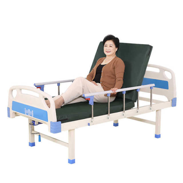 Manual hospital bed medical bed one piece for back lifting leg for nursing home hospital bed single shake double shake bed