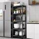 Kitchen multi-functional storage rack pot and bowl storage cabinet floor-standing multi-layer microwave oven rice cooker clip storage