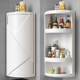 Rotating storage rack for kitchen special triangle seasoning rack storage wall hanging type storage rack with cabinet door corner storage rack