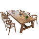 Solid wood staff office desk chair combination employee workstation card reading room long table four-person meeting large table