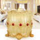 European-style living room household trash can with lid move to a new home high-end resin trash can creative desktop storage barrel