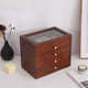 Solid wood jewelry box multi-layer drawer jewelry storage box simple modern jewelry box large capacity anti-oxidation jewelry box