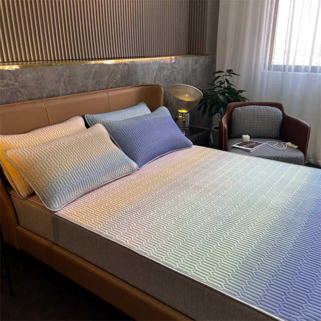 Latex Cool Mat Three-Piece Set Summer Baby and Children Washable Summer Cool Mat Single Air Conditioner Ice Silk Soft Mat Household Four