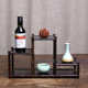 Zizhu Bo Ancient Shelf Tea Set Storage Rack Multi-layer Duobao Pavilion Bamboo Tea Cup Rack Display Rack Desktop Cultural and Drinking Storage Rack