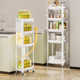 Kitchen multi-layer storage rack movable trolley household floor-standing layered storage rack household storage rack