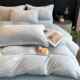 Class A carved milk velvet four-piece set in winter double-sided velvet thickened quilt cover sheet coral velvet warm bedding 4