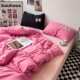 Student dormitory three-piece single bedding quilt full set one set of wash cotton sheets and quilt cover six-piece set
