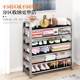Shoe rack stainless steel multi-layer simple shoe rack storage thickened shoe cabinet assembly dormitory bedroom home small shoe rack