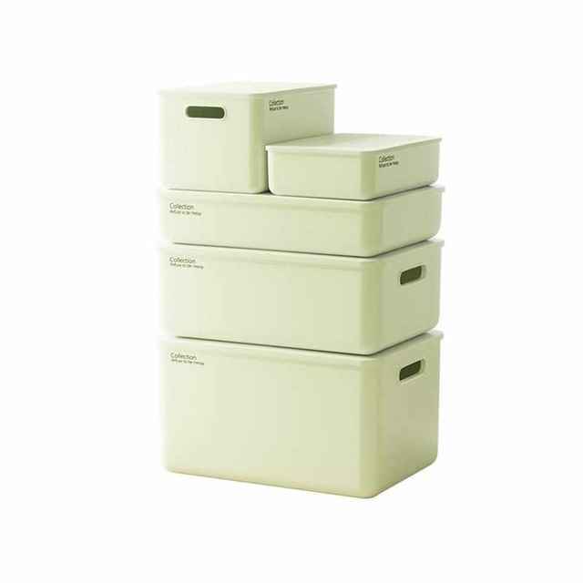 Kitchen cabinet storage storage box debris thickened K basket plastic finishing box storage white rectangular basket finishing