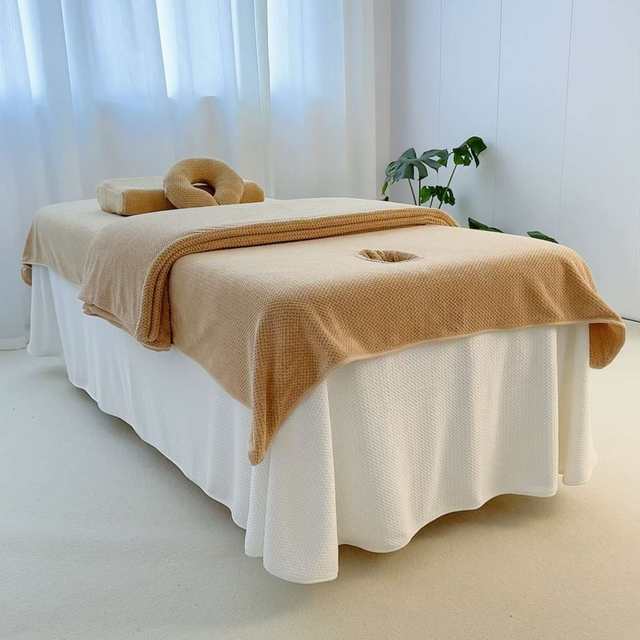 Beauty salon bed cover four-piece set skin management medical beauty high-end light luxury bed sheet cover blanket bed cover private customization