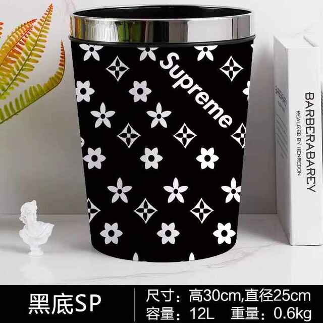北欧潮牌垃圾桶创意家用网红客厅厨房卧室办公收纳桶大号防水轻奢