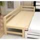 Custom made solid wood children's bed with guardrail widened bed single bed side bed pine bed frame splicing bed widened bed