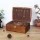 Solid wood with lock wooden double-layer jewelry box European luxury exquisite dowry high-end jewelry storage box ancient style very simple