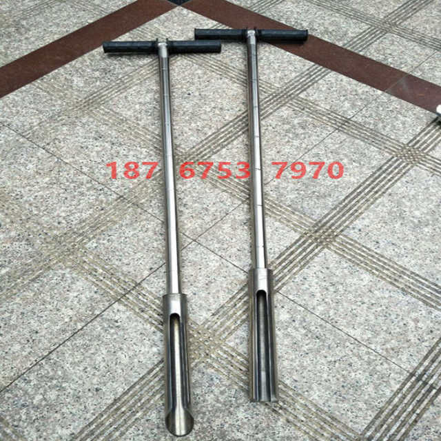 Hot-selling 304 all stainless steel soil extraction drill soil extractor with scale 1 meter sampler soil drill rod can be added