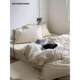 Nuyoah studio French lazy cotton edge washing cotton sheet and quilt cover four-piece set