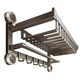 Suction cup towel rack storage rack without punching toilet bathroom bathroom storage rack integrated toilet storage bath towel rack set