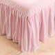 Four-piece bed cover bed skirt style princess style solid color quilt cover spring and autumn sheets girls 1.5/1.8m hair polish