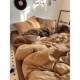 Atmosphere Maillard style soft glutinous wash cotton four-piece set high-end pleated cotton quilt cover student sheet three-piece set
