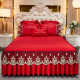 European silk bed cover bed skirt single piece thickened wash sheet protective cover solid color cotton 1.8x2.0x2.2m bed
