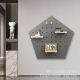 Wooden pentagonal hole plate storage rack Solid wood porch storage display rack Wall-mounted hole plate storage rack