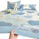 Summer ice silk mat three-piece set foldable machine wash ice silk bed sheets bed covers dormitory single rattan mat ice silk mat