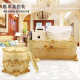 European-style living room household trash can with lid move to a new home high-end resin trash can creative desktop storage barrel