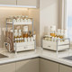 Kitchen seasoning storage rack for household use, no punching, multi-functional countertop seasoning storage rack for cutting board pot lid storage rack