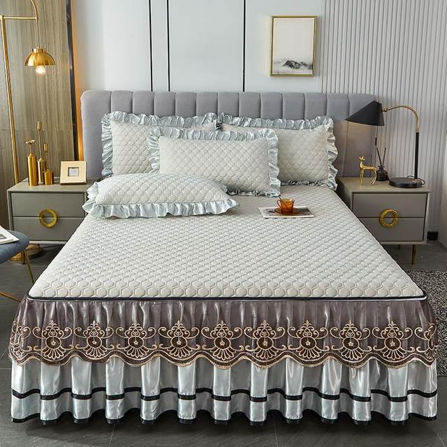 Removable bed skirt latex cool mat ice silk mat three-piece mat summer cool mat sheet bed cover summer air conditioning mat